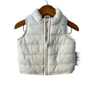Old Navy Baby Cream Puffer Vest NWT